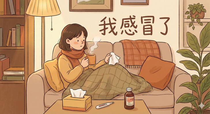 「我感冒了」的英文怎麼說?